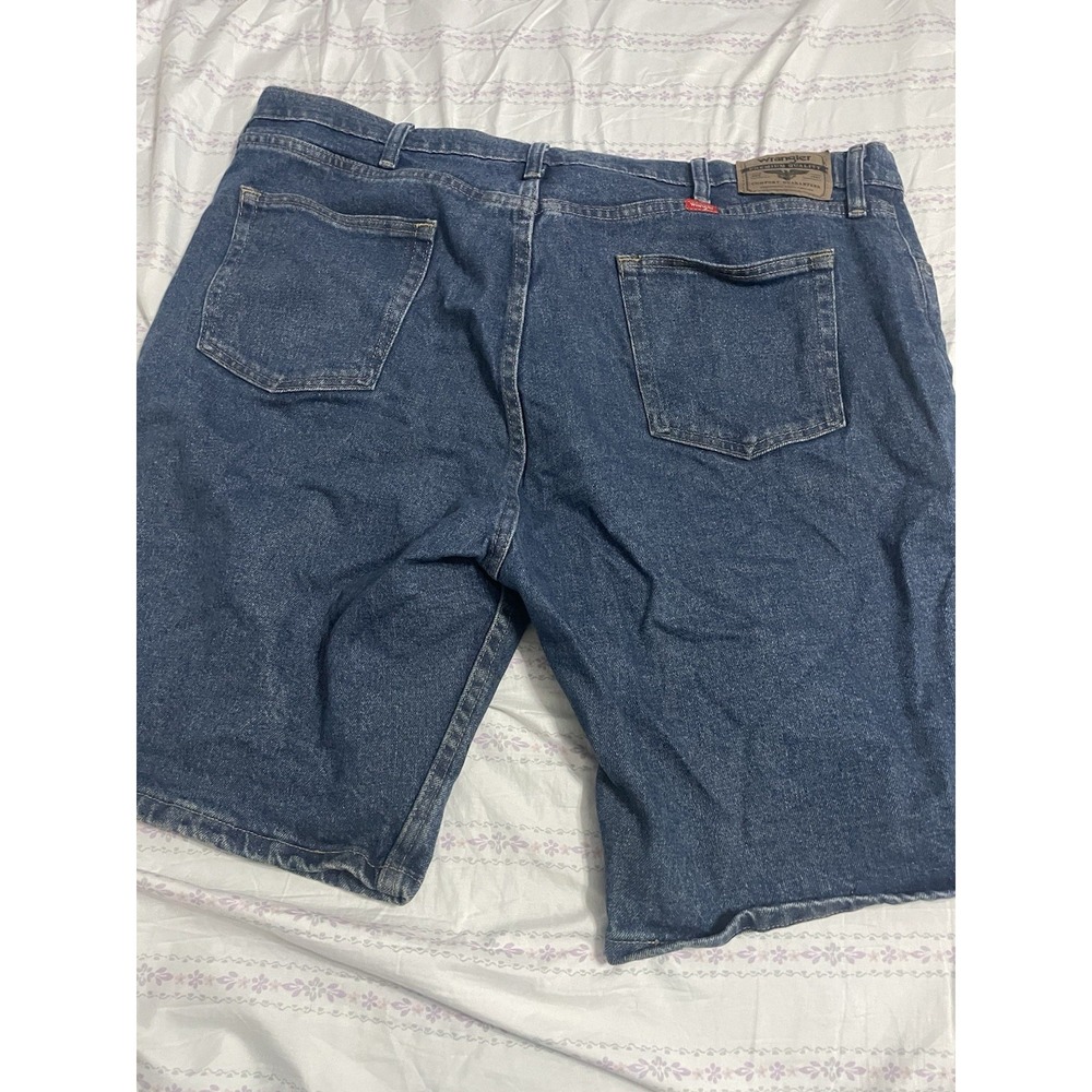Mens 40 Wrangler Relaxed 10" Shorts Utility Denim dblue Jean Classic Dad Jorts
